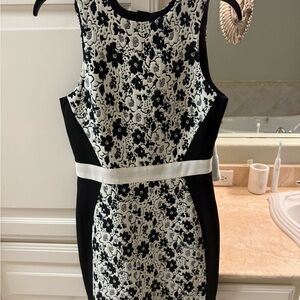 Finders Keepers Monochrome Floral Mini Dress